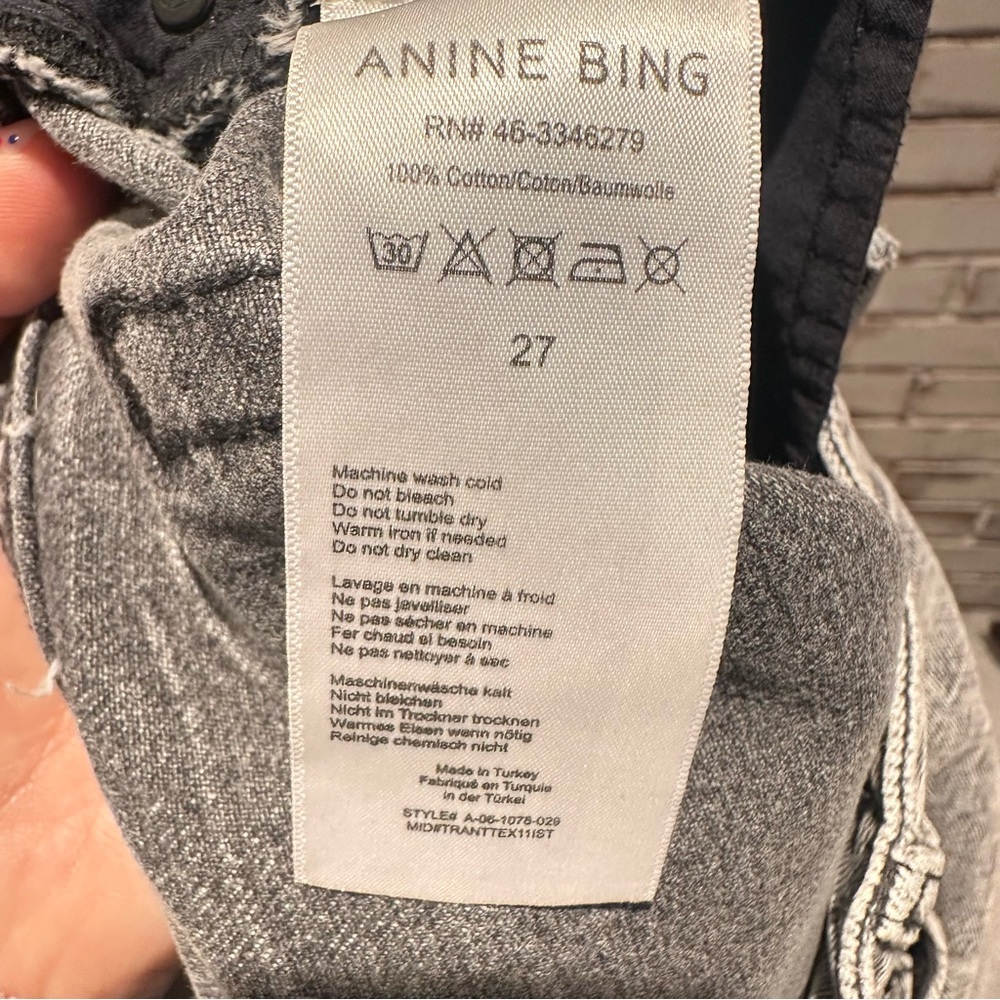 Anine Bing Etta Jeans Acid Gray straight leg - Picture 3 of 6